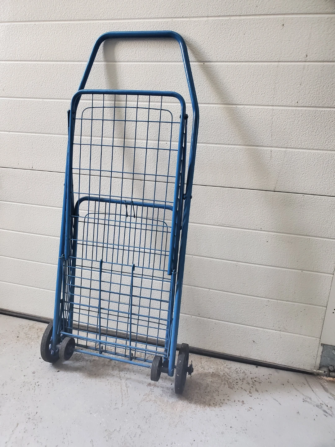 Blue Rolling Shopping Cart - photo 2