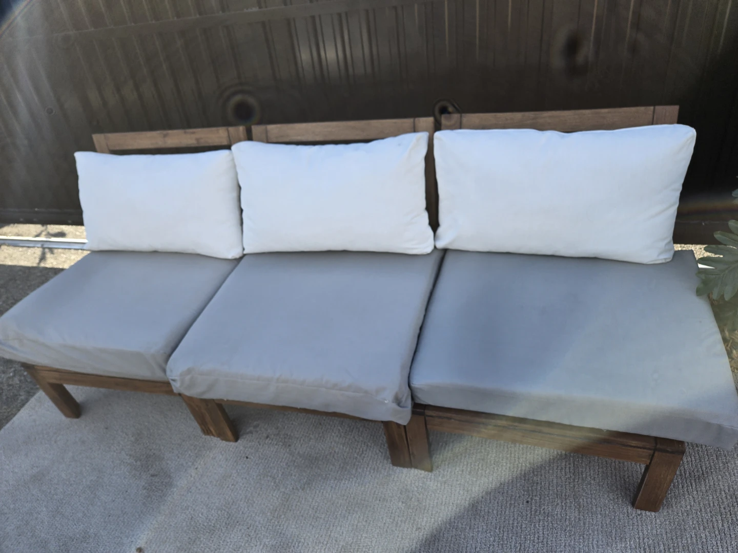 3 newly sanded ikea applaro lounge chairs w cushions - photo 2
