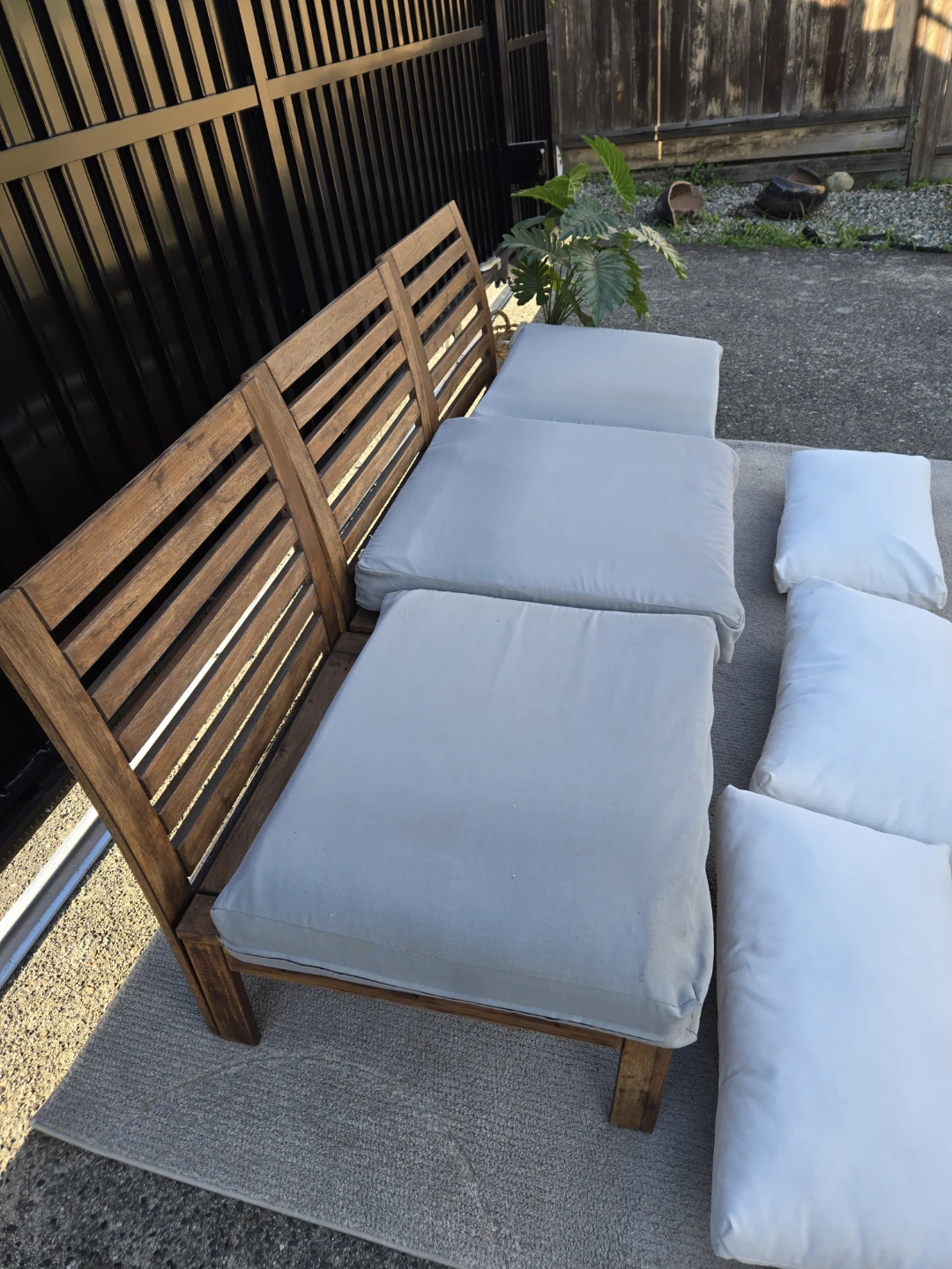3 newly sanded ikea applaro lounge chairs w cushions - photo 4