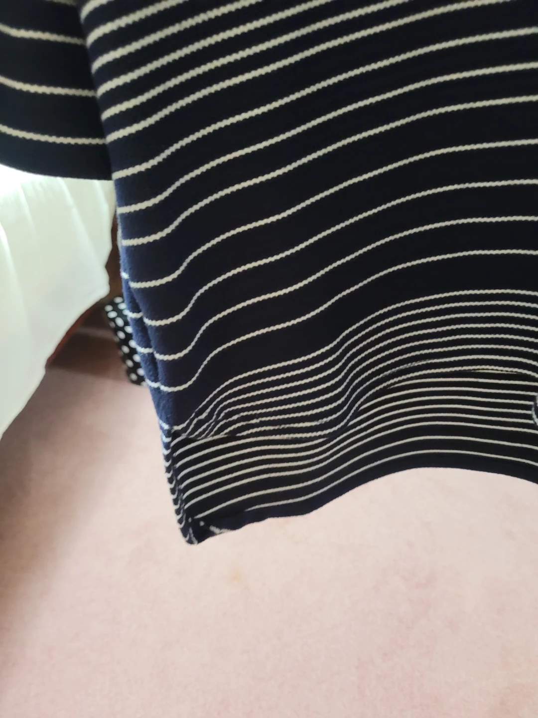 Navy and White Striped Bell Sleeve Top - photo 3