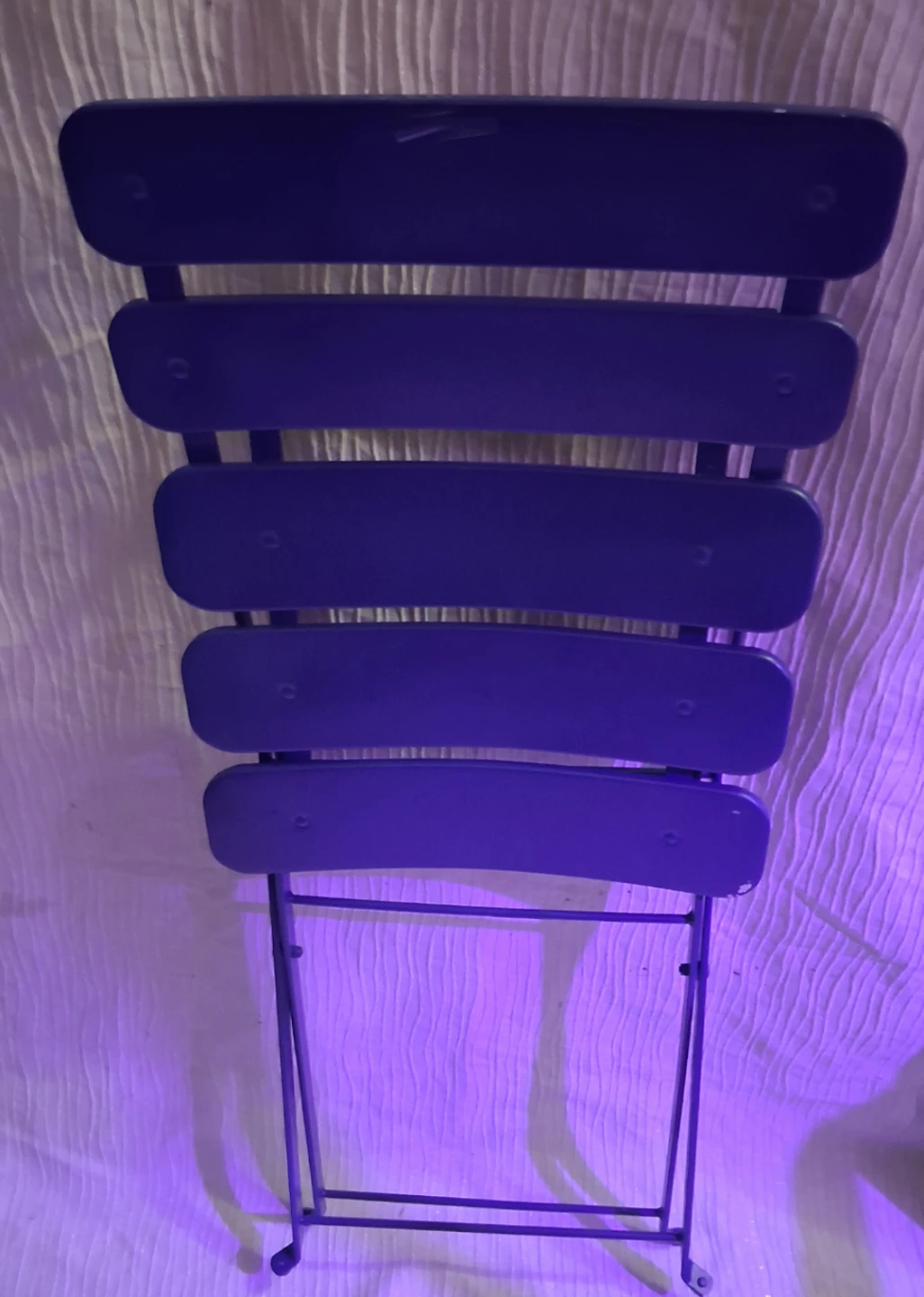 Blue Metal Folding Chair - photo 2
