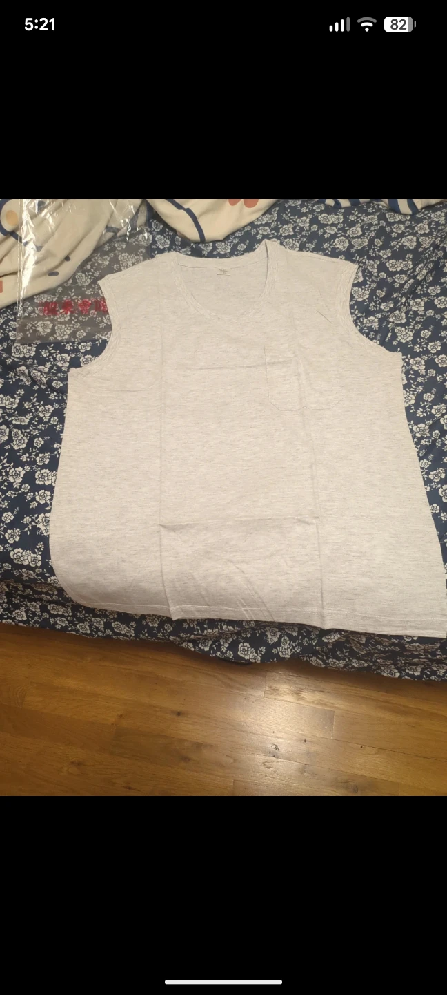 Light Grey Sleeveless Pocket T-Shirt