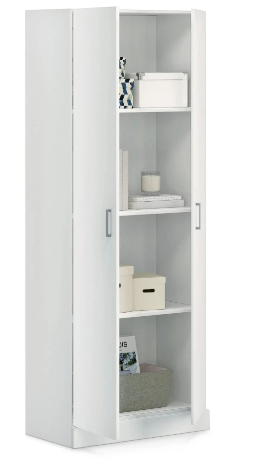 White Two-Door Storage Cabinet - photo 4