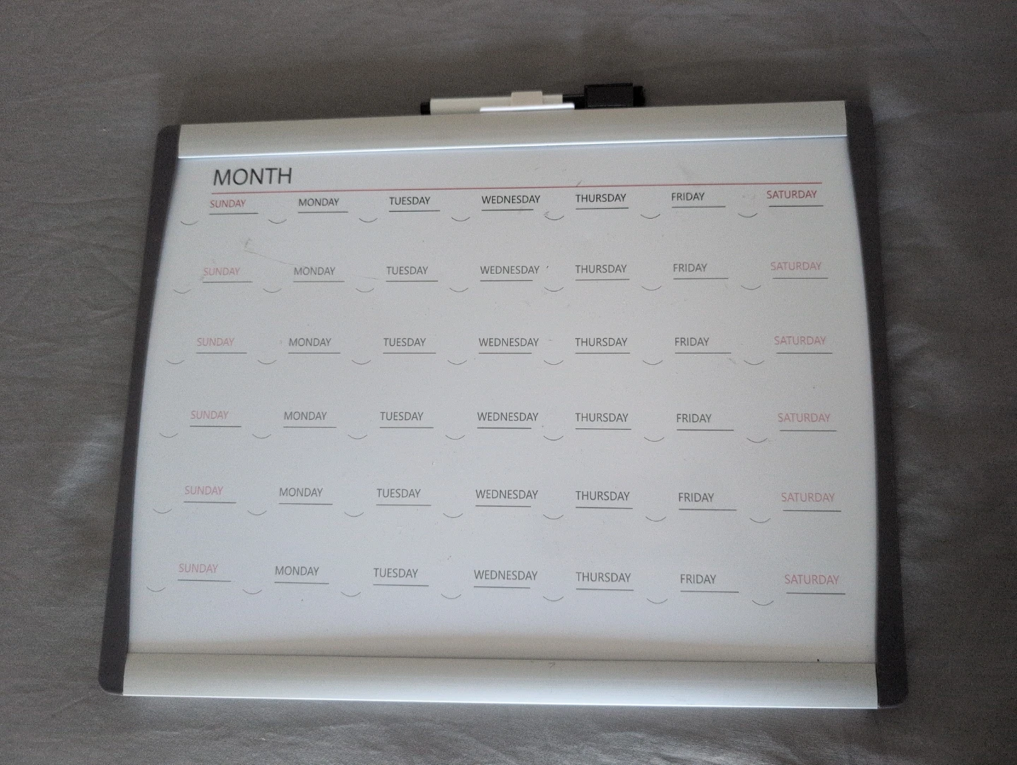 Dry Erase Monthly Calendar Whiteboard