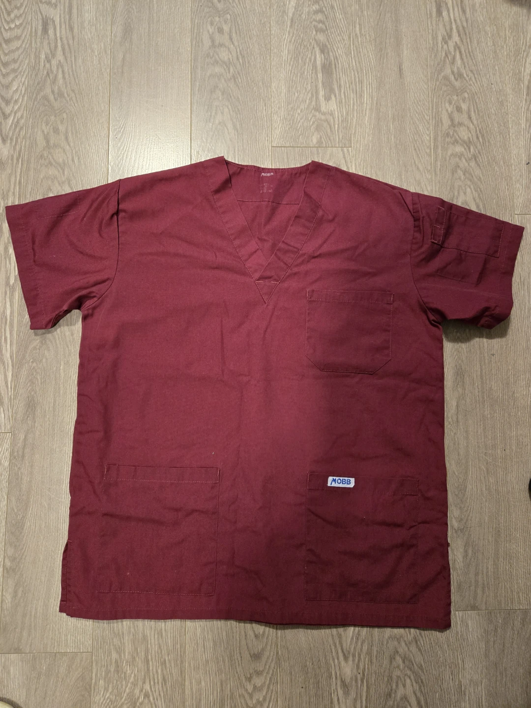 MOBB Burgundy Scrub Top