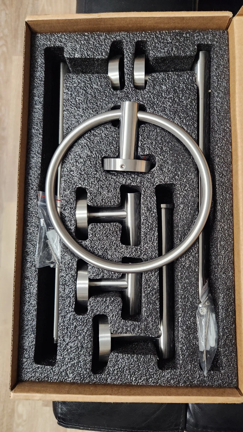 Brushed Nickel Bathroom Hardware Set - photo 3