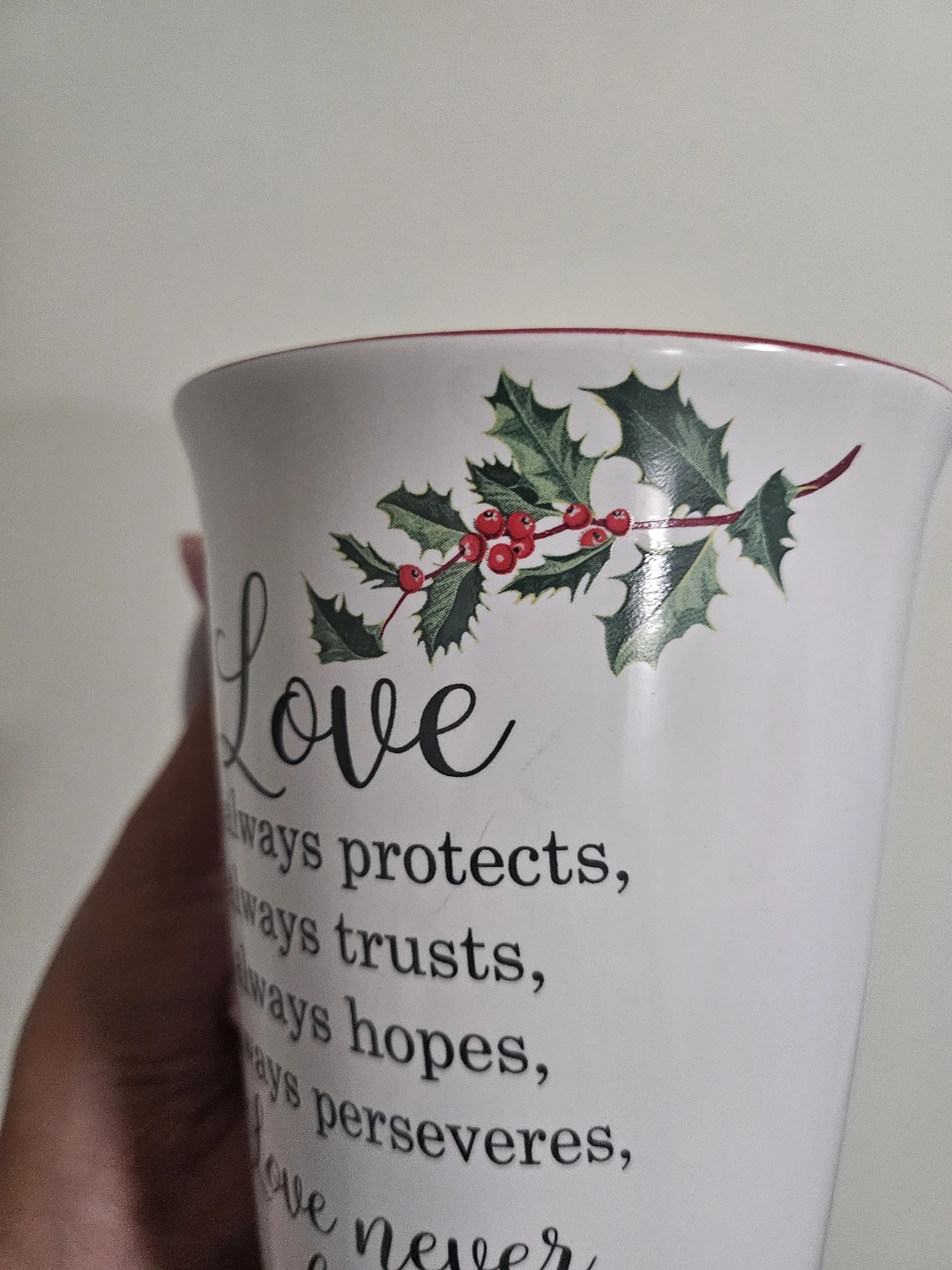 "Love Never Fails" 1 Corinthians 13 Coffee Mug Gift - photo 3