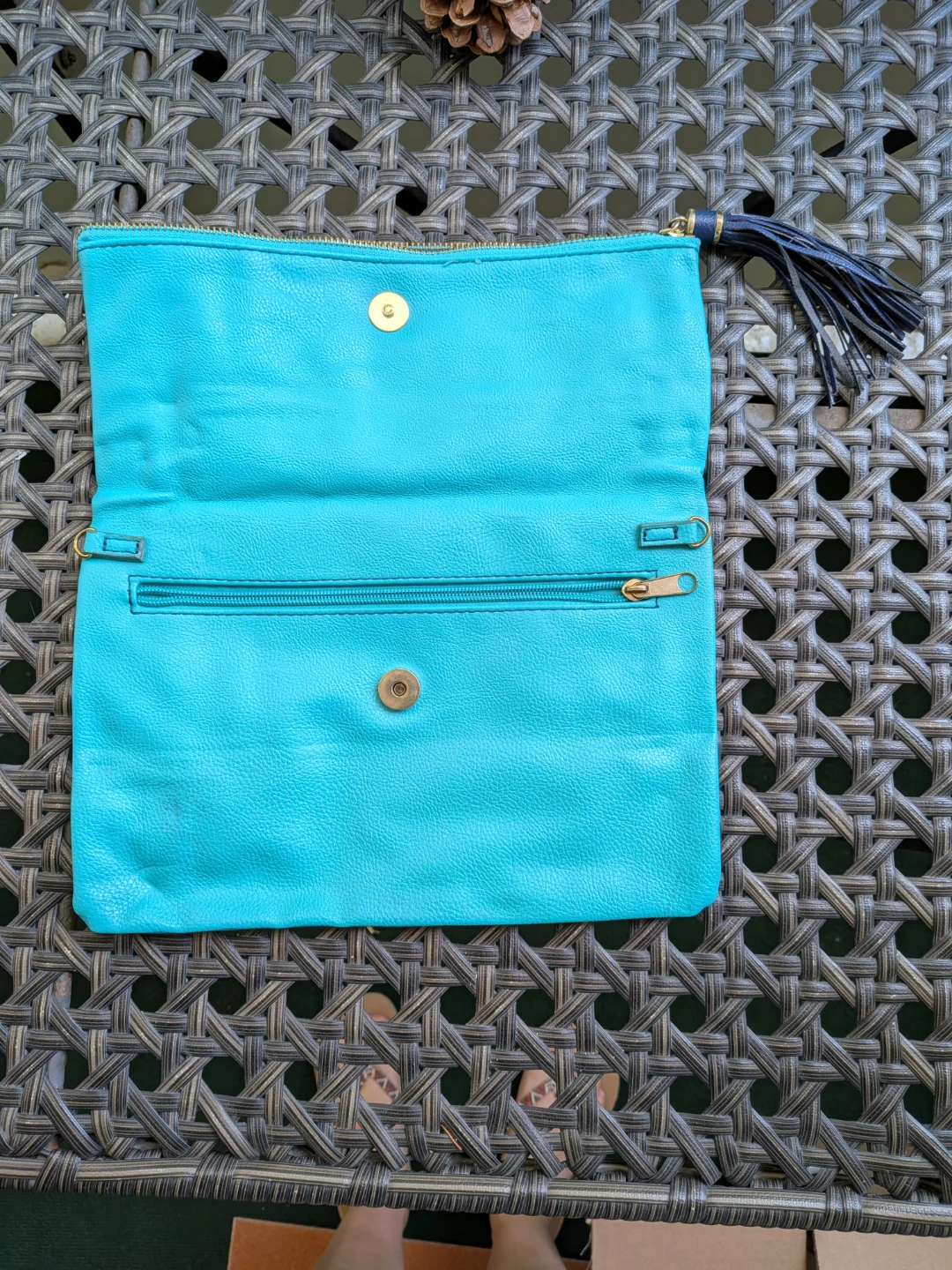 Turquoise Clutch Purse with Tassel PLUS freebie - photo 4