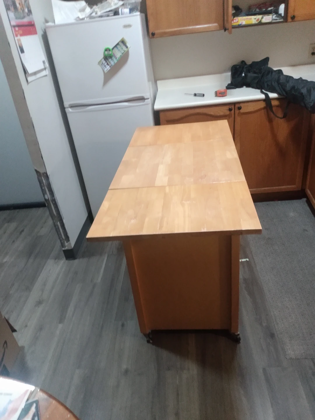 Wooden Kitchen Cart with Drop Leaf Sides - photo 4