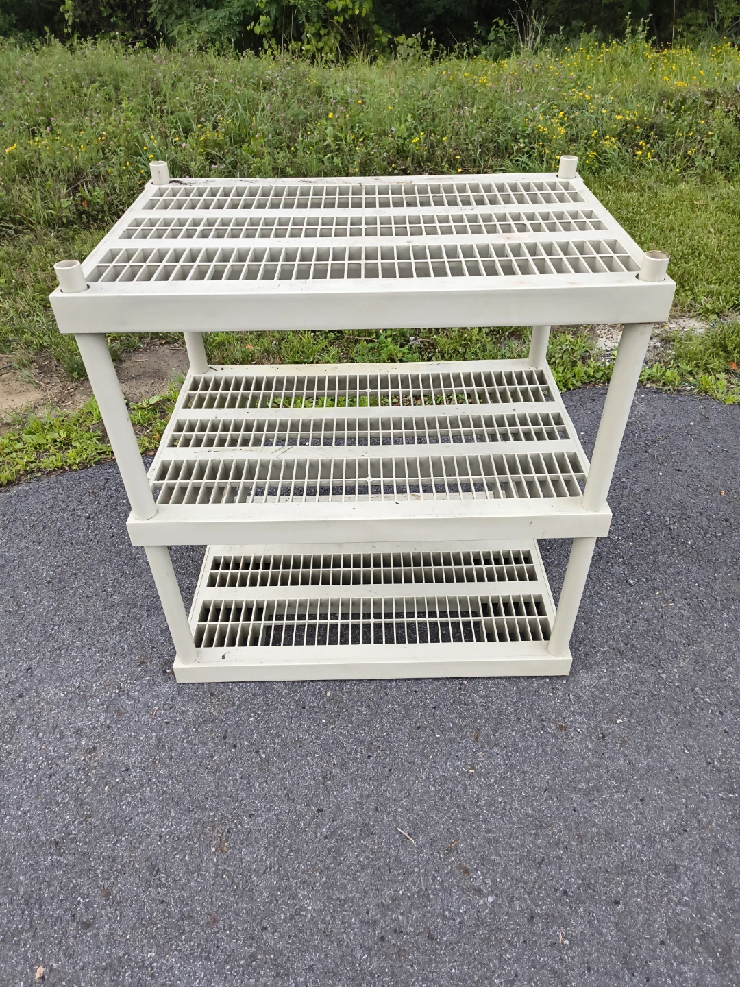 3 tier heavy duty plastic storage shelf