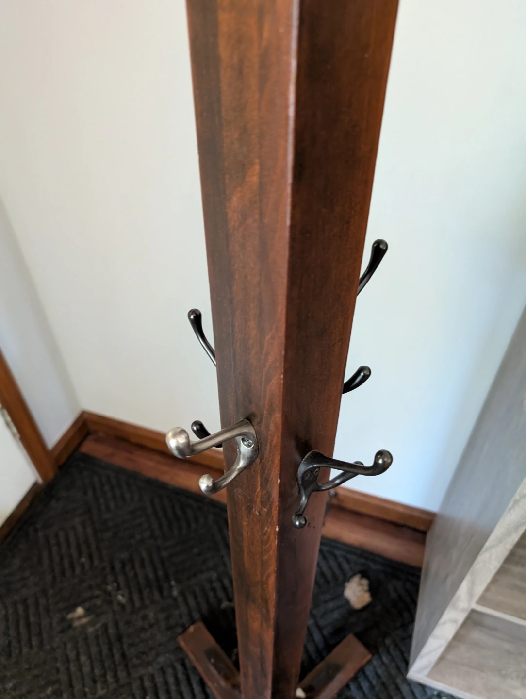 Wooden Hall Tree Coat Rack - photo 3