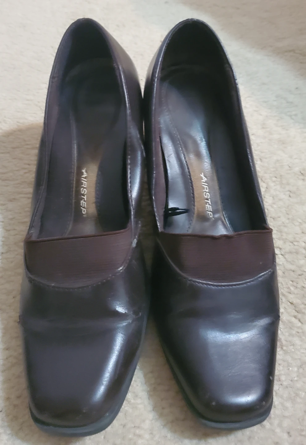 Brown Block Heel Shoes