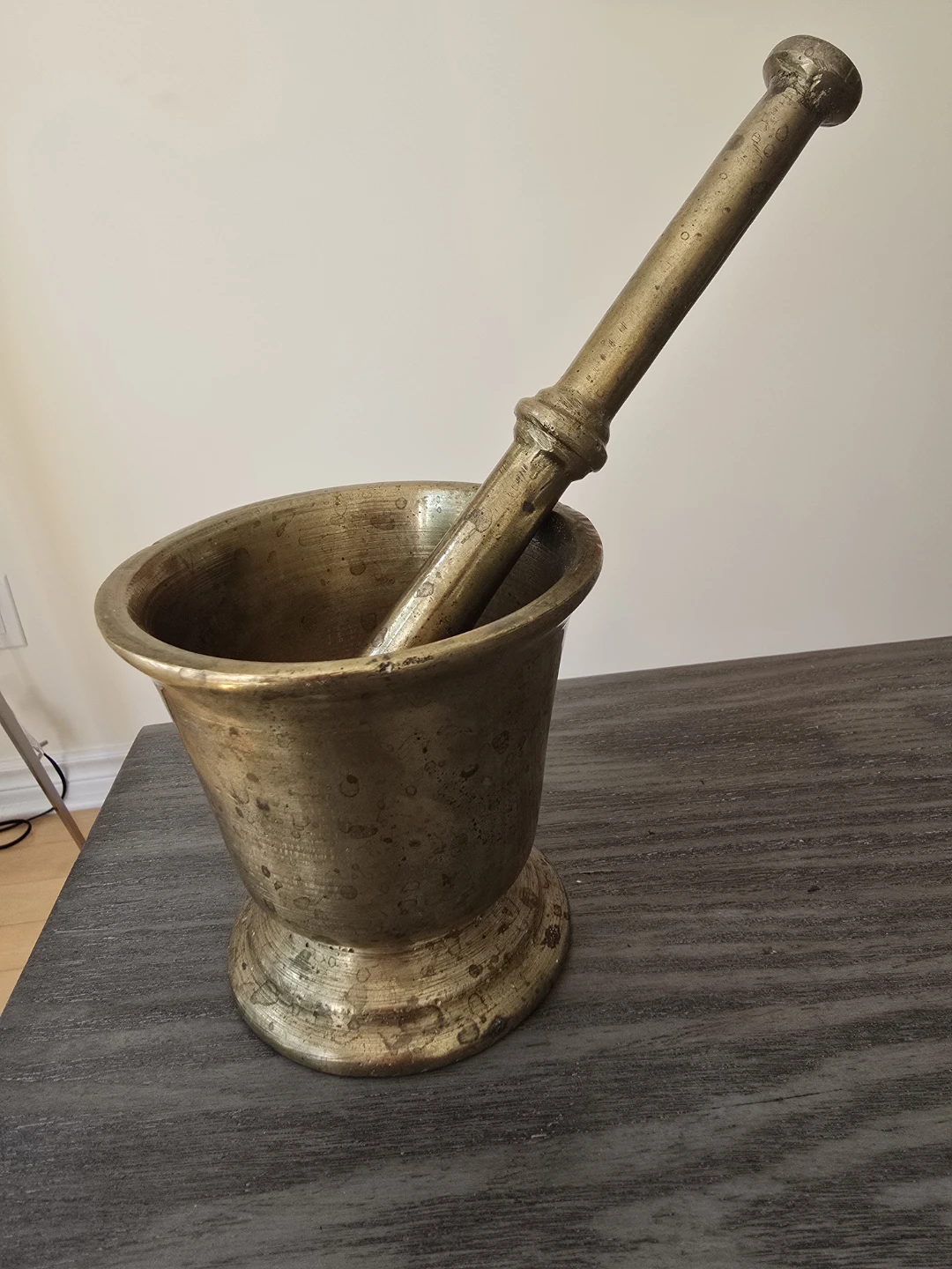 Vintage Brass Mortar and Pestle