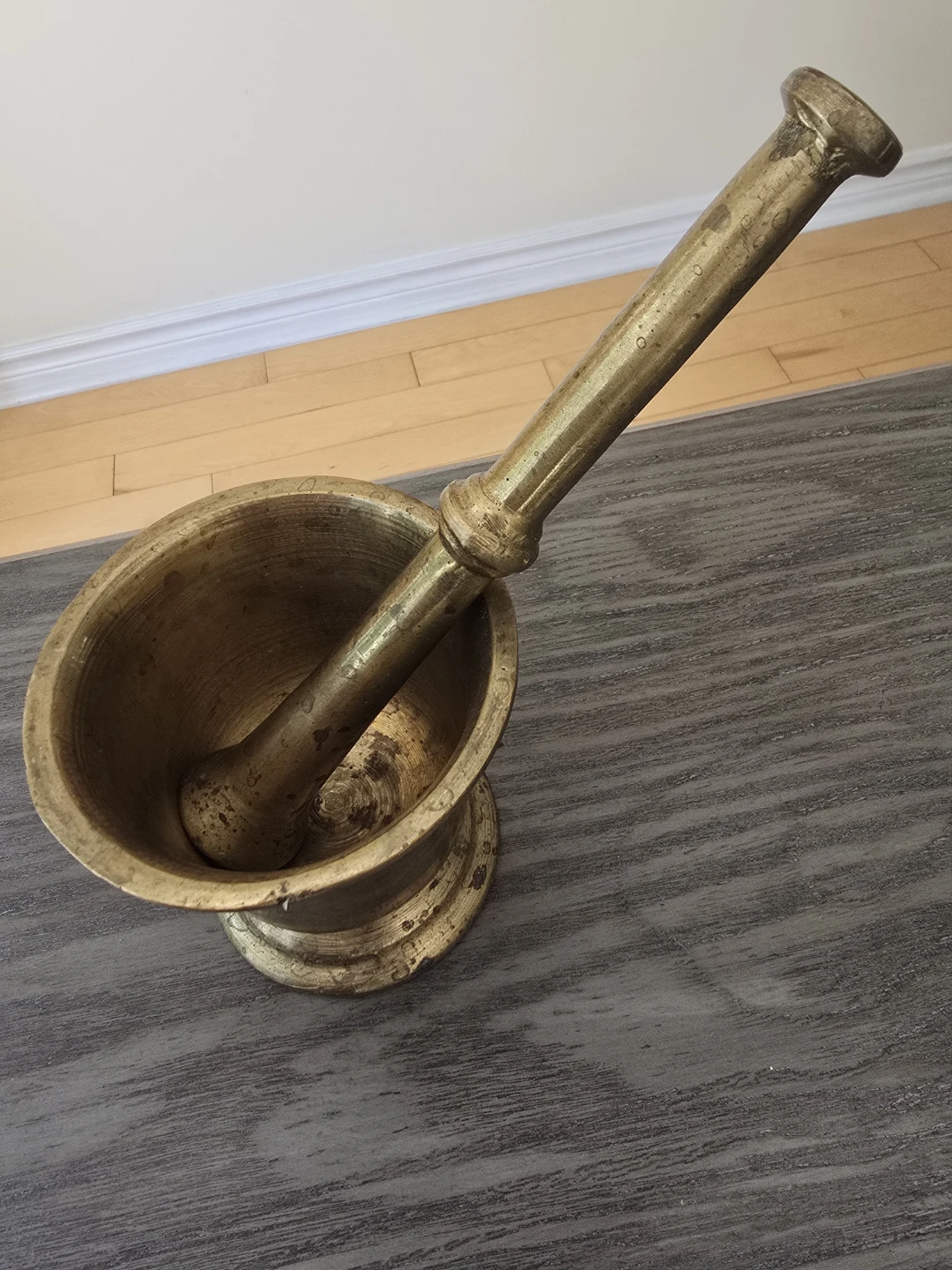 Vintage Brass Mortar and Pestle - photo 2