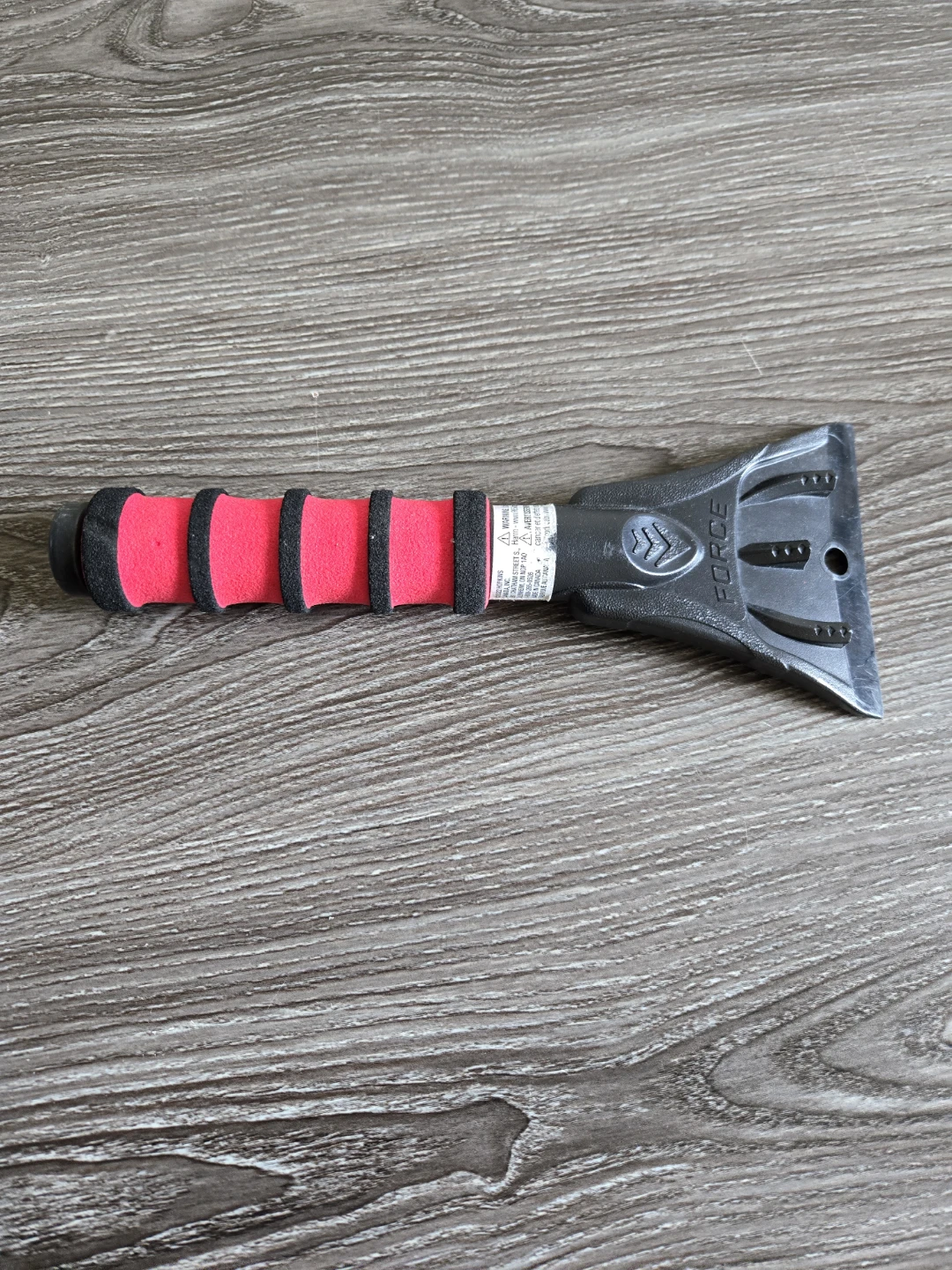 Ice Scraper with Red Foam Grip
