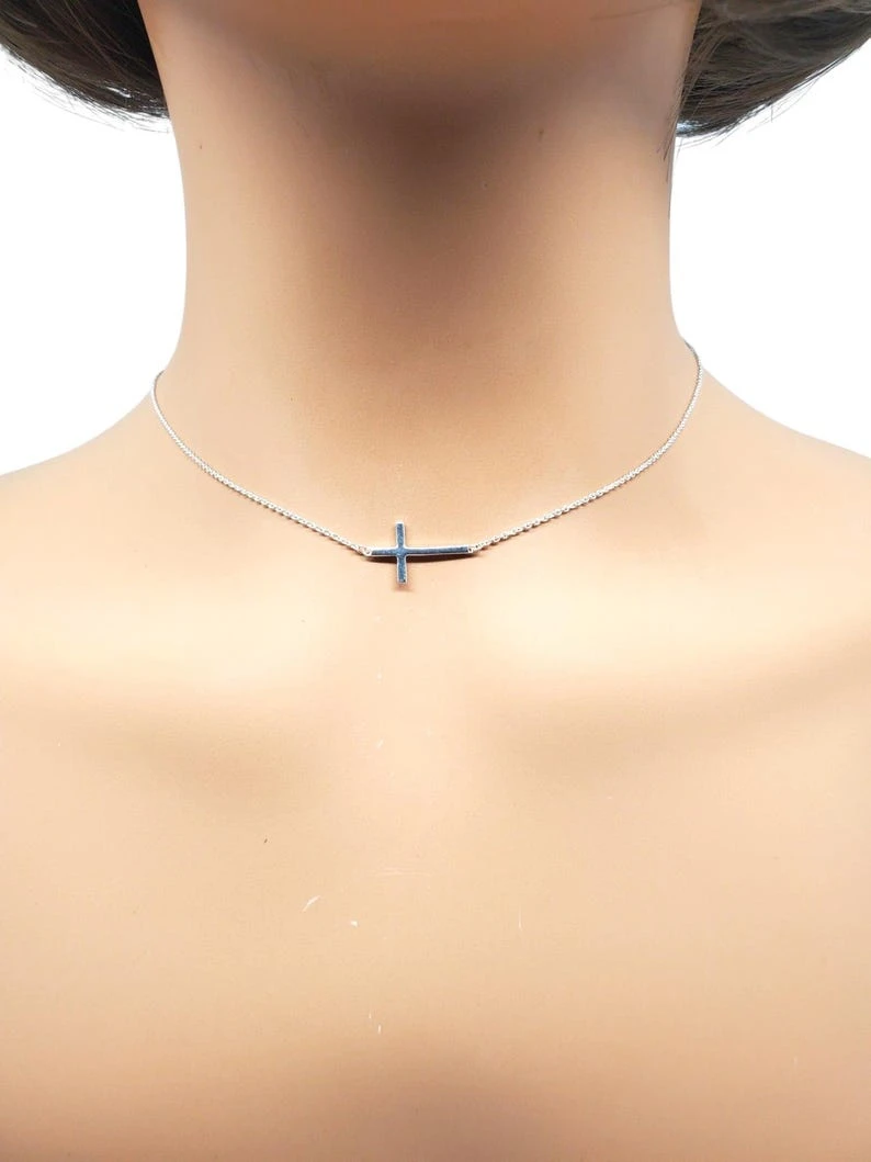 Stella & Dot Sterling Silver 925 Cross Necklace - photo 3