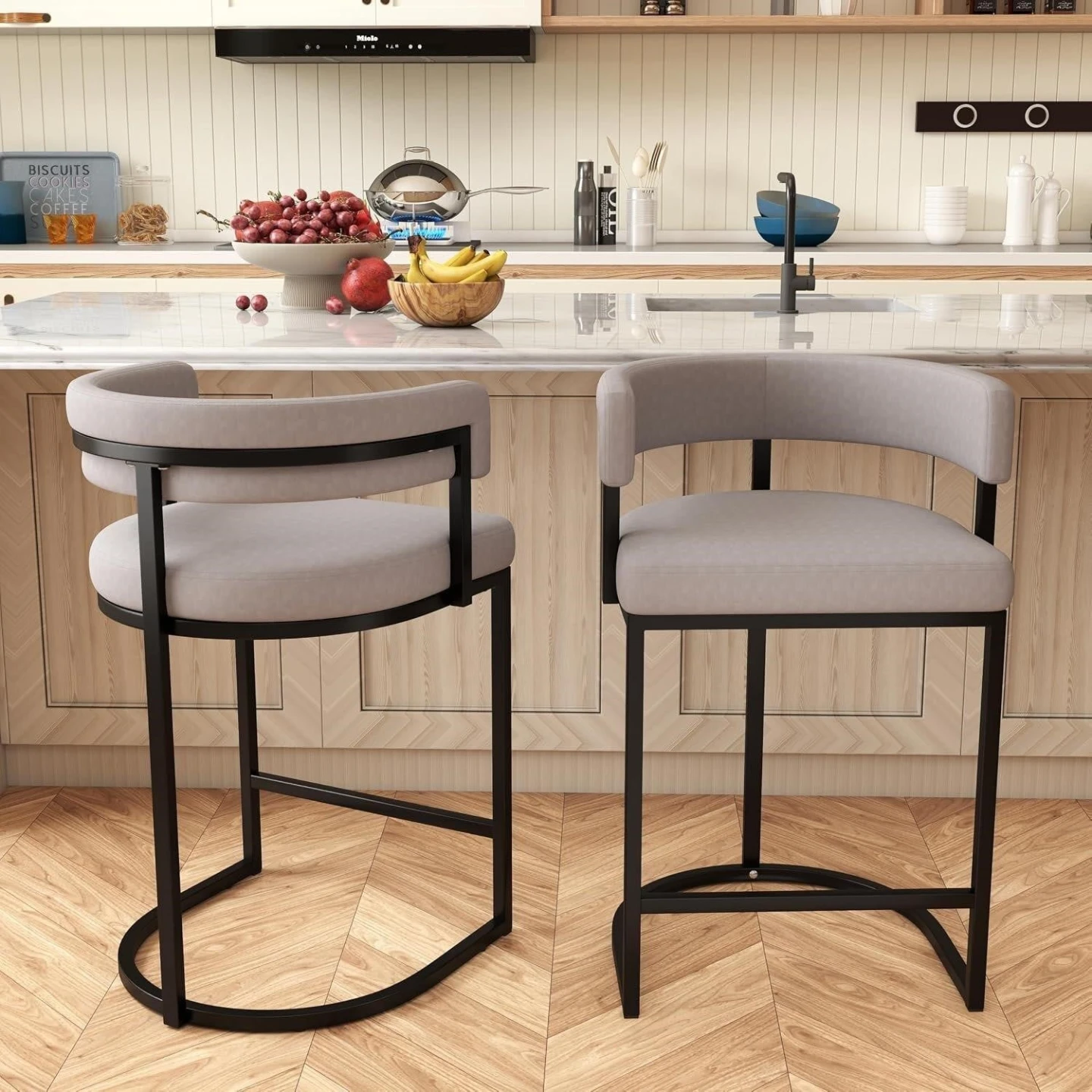 Grey Counter Stools (Set of 2)