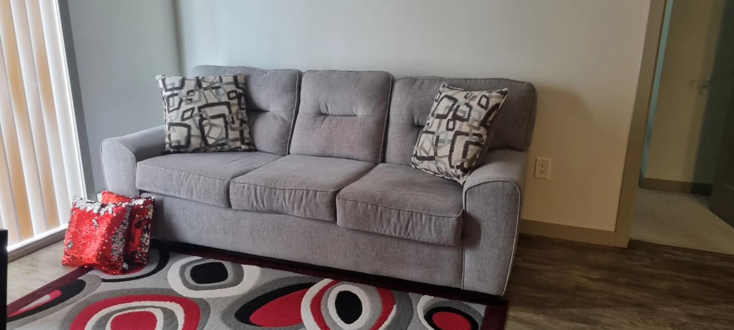 Grey Three-Seater Sofa
