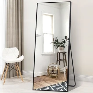 Full Length Standing Mirror - Black Frame - photo 3