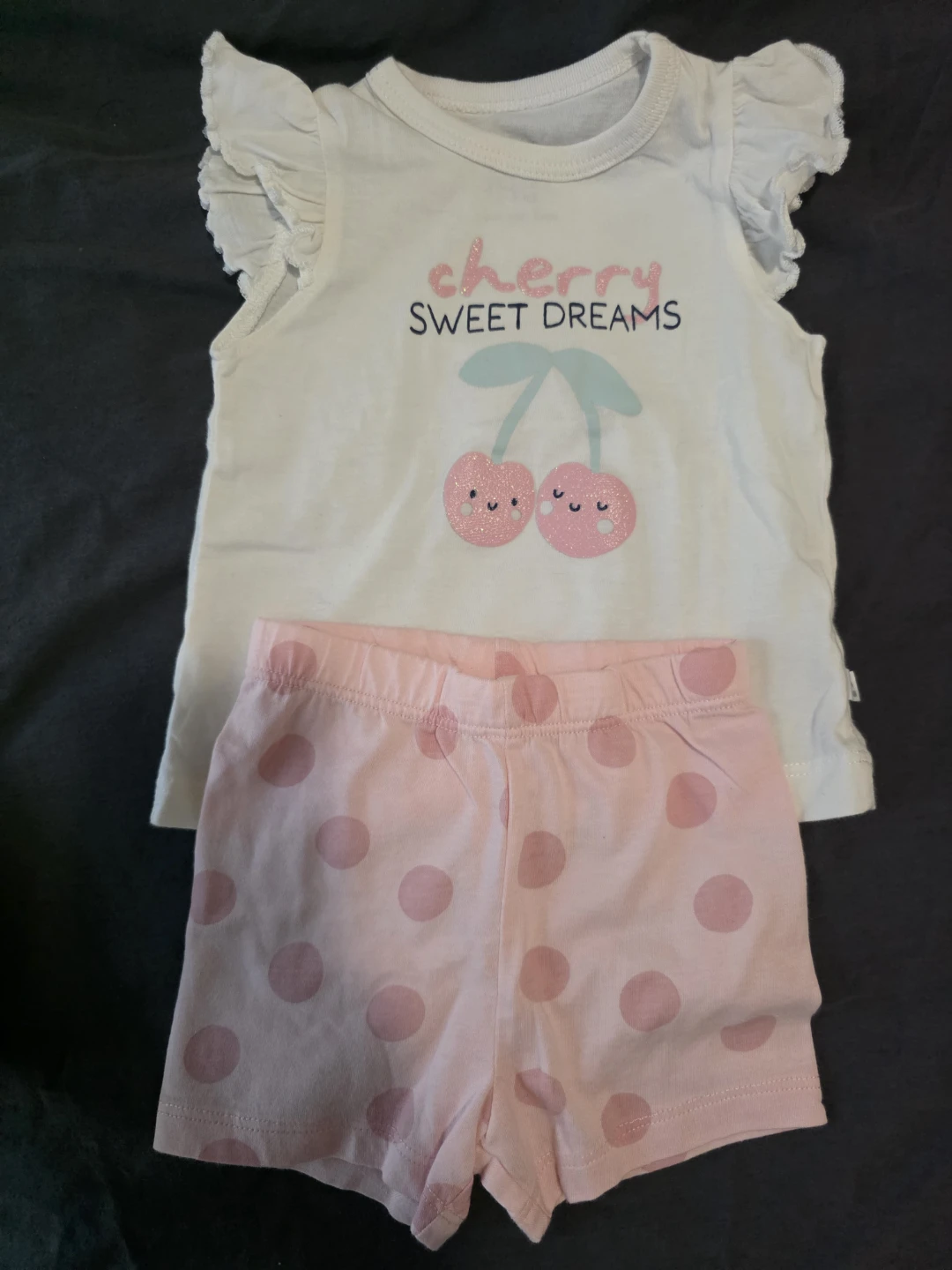 NEW Baby Girl Cherry Sweet Dreams Outfit 3-6M