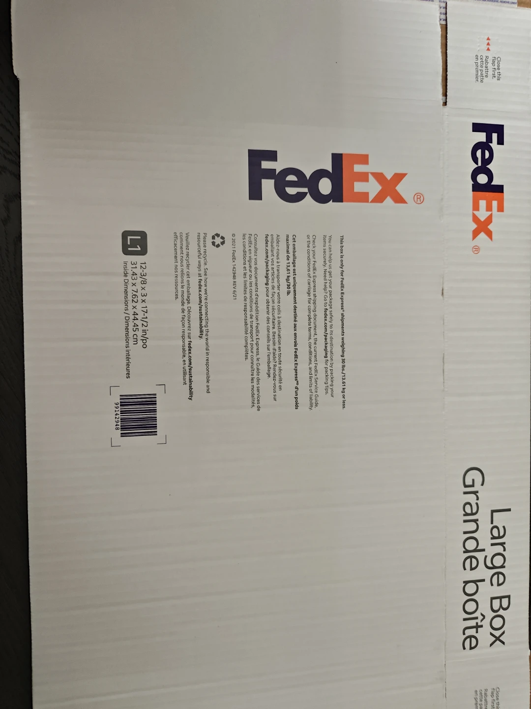 FedEx Large Box L1 Shipping Box - photo 2