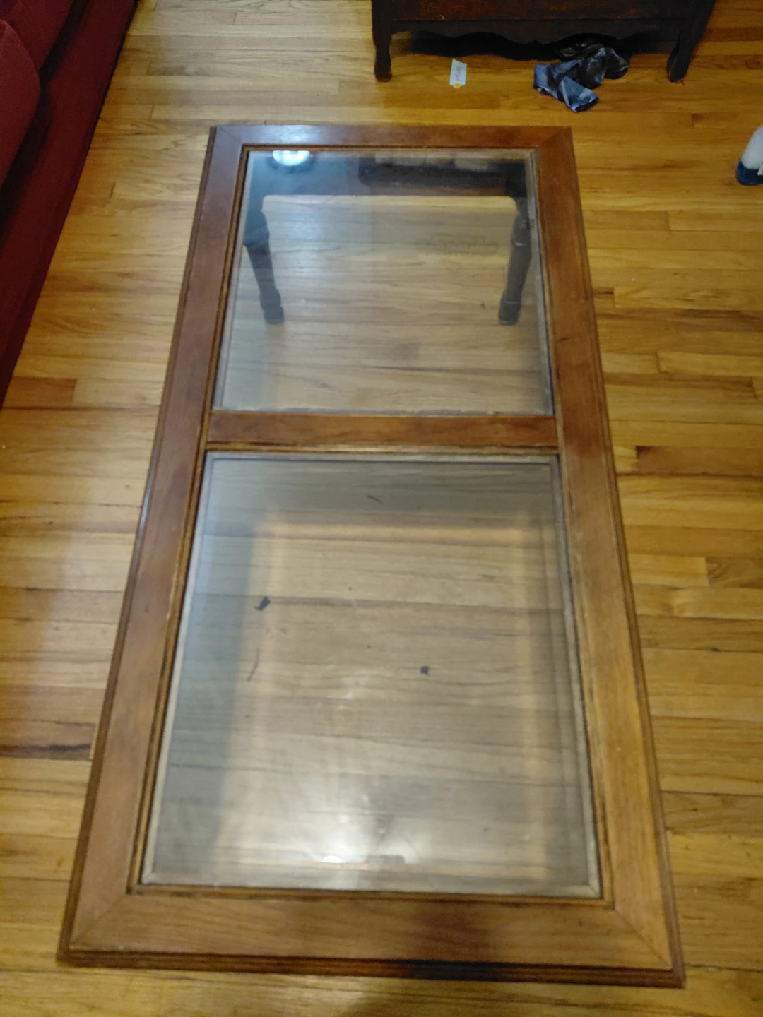 Wooden Coffee Table with Glass Top - photo 4