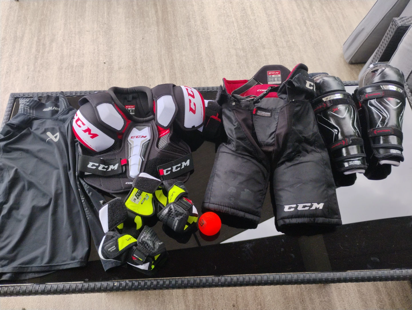 CCM and Bauer Hockey Gear Set - Junior