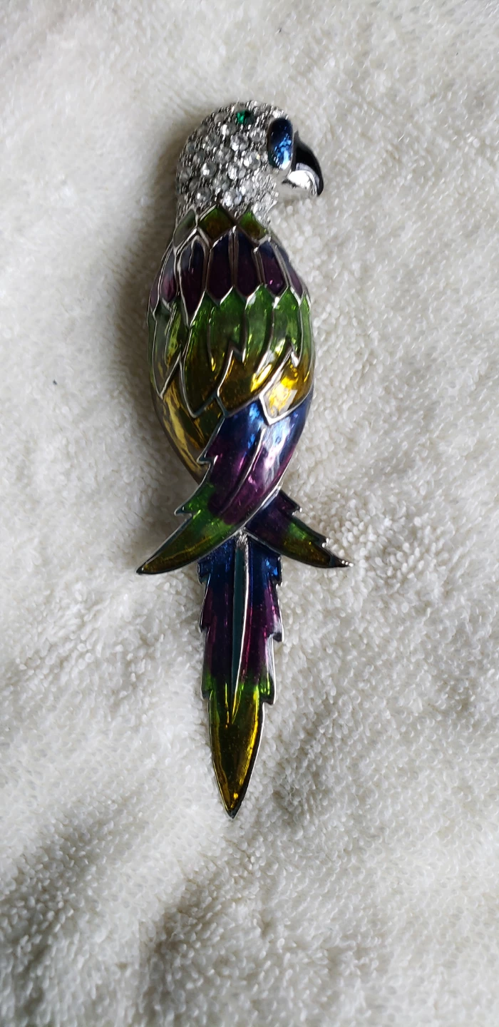 Vintage Sparkly Parrot Brooch