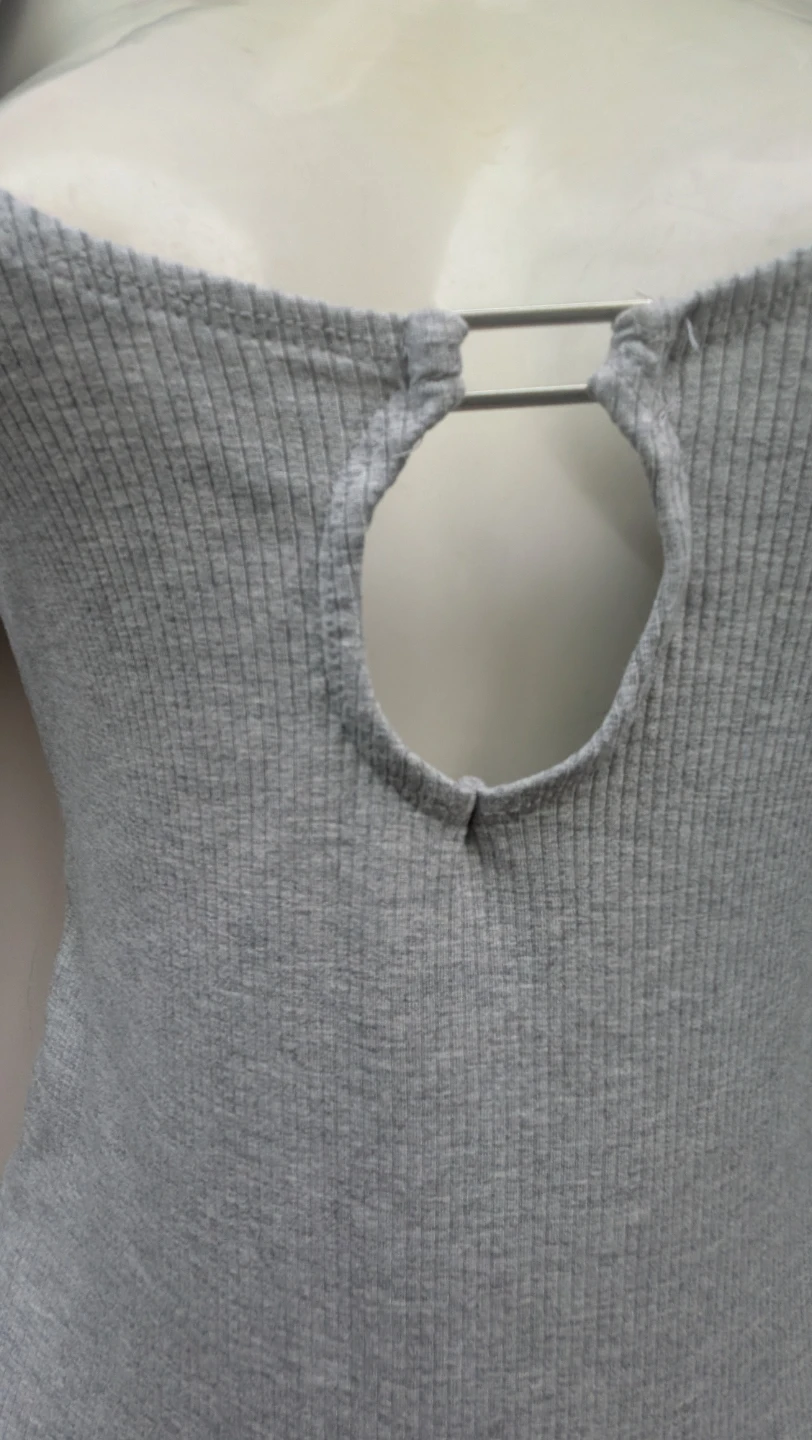 Forever 21 Grey Ribbed Cutout Bodysuit - photo 4