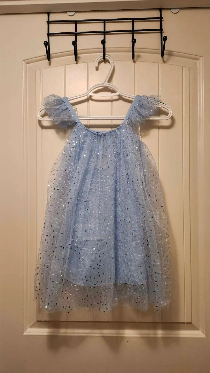 AGQT Light Blue Sequin Tulle Dress