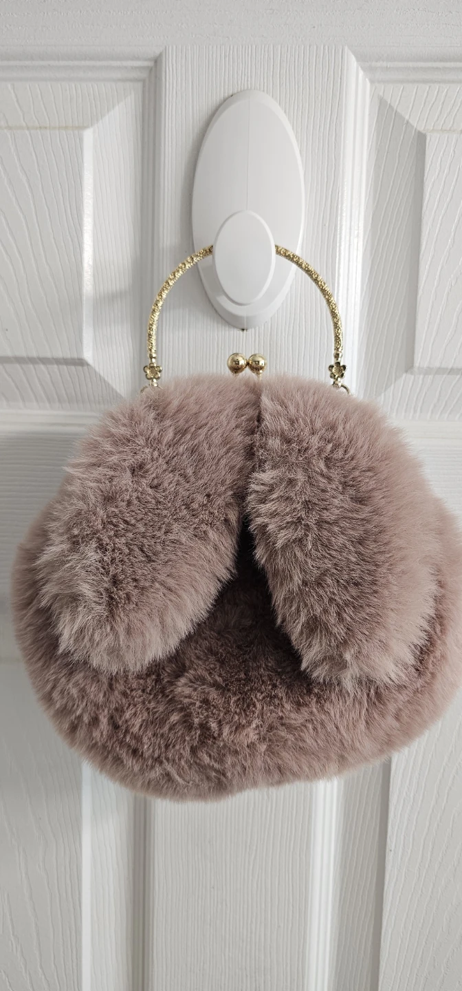 Faux Fur Evening Clutch Purse