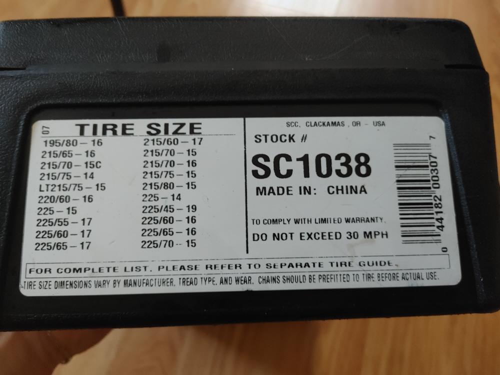 SCC Radial Chain Tire Chains New - photo 5