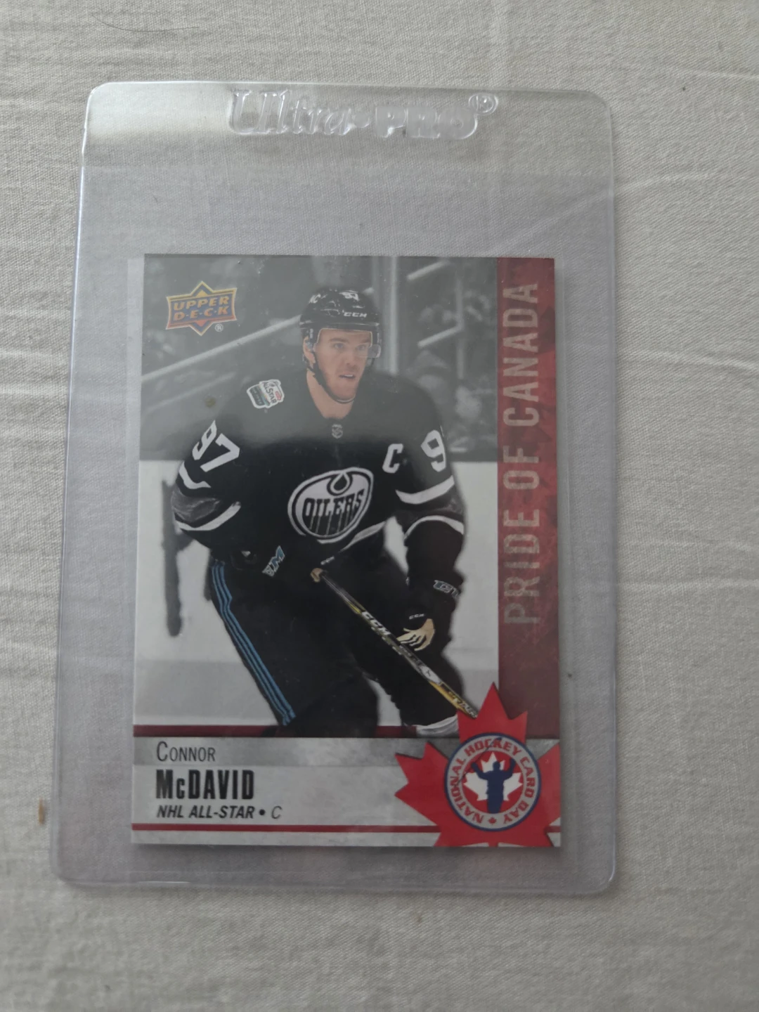 Upper Deck Connor McDavid Pride of Canada NHL Hockey Card