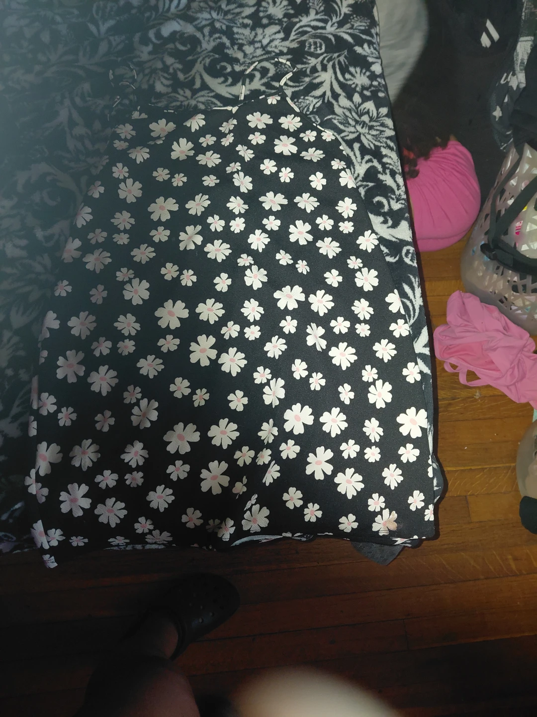 Old Navy Girls XL (14-16) Black Daisy Print Dress - photo 2