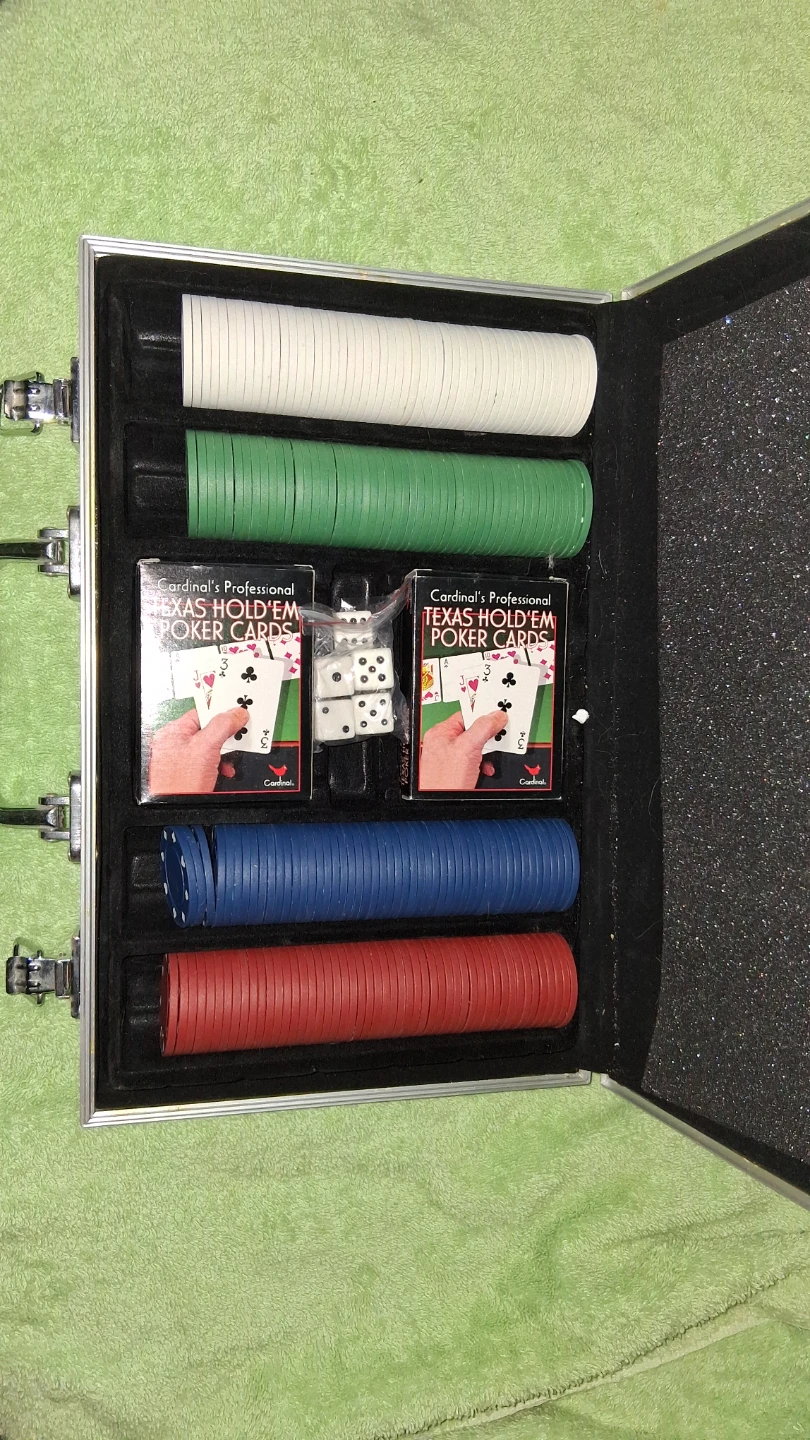 Poker Chip Set with Case and Cards