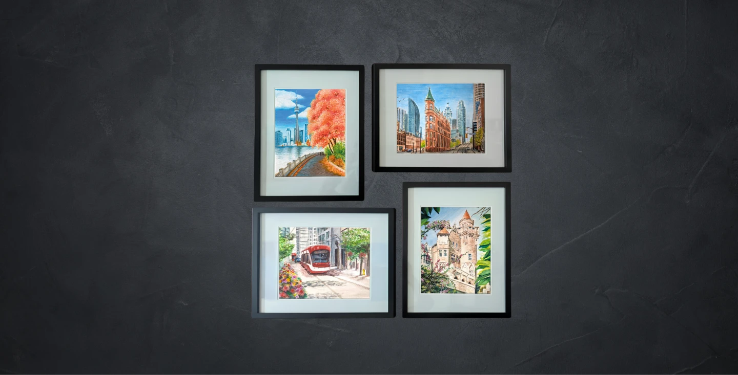 Toronto Collection | 4 Watercolor Paintings