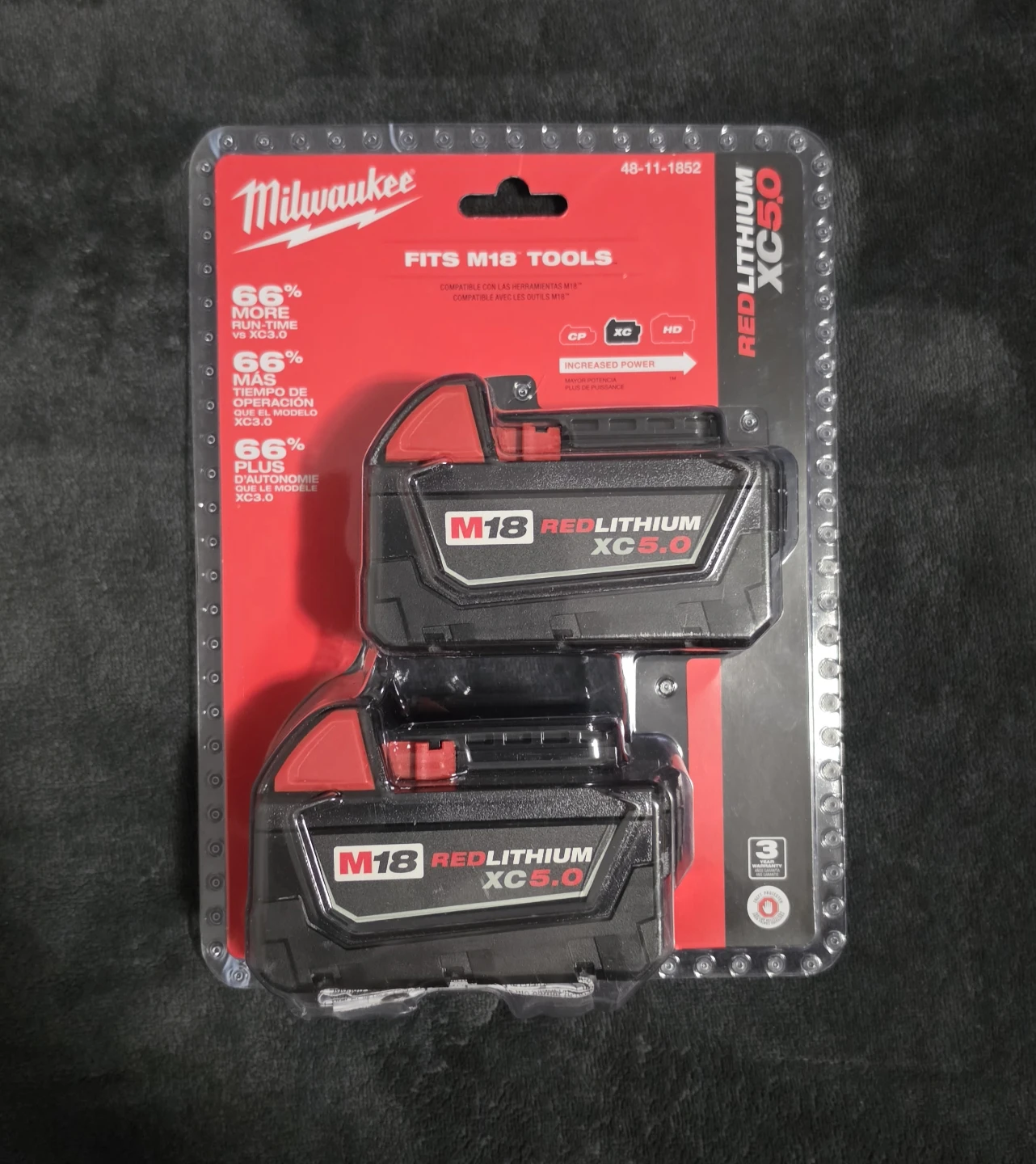 Milwaukee M18 REDLITHIUM XC5.0 Battery 2-Pack