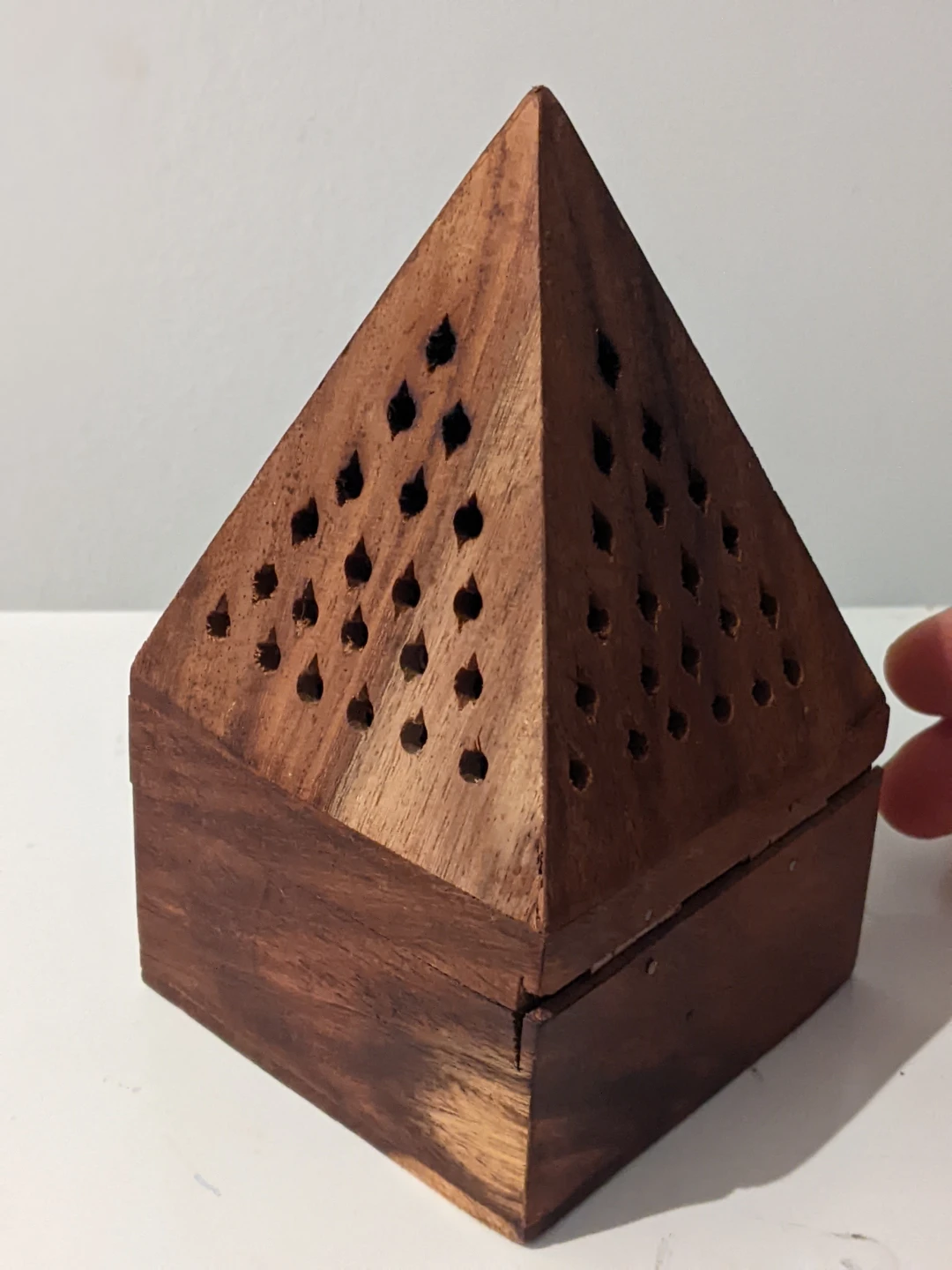 Wooden Pyramid Incense Burner Holder - photo 2