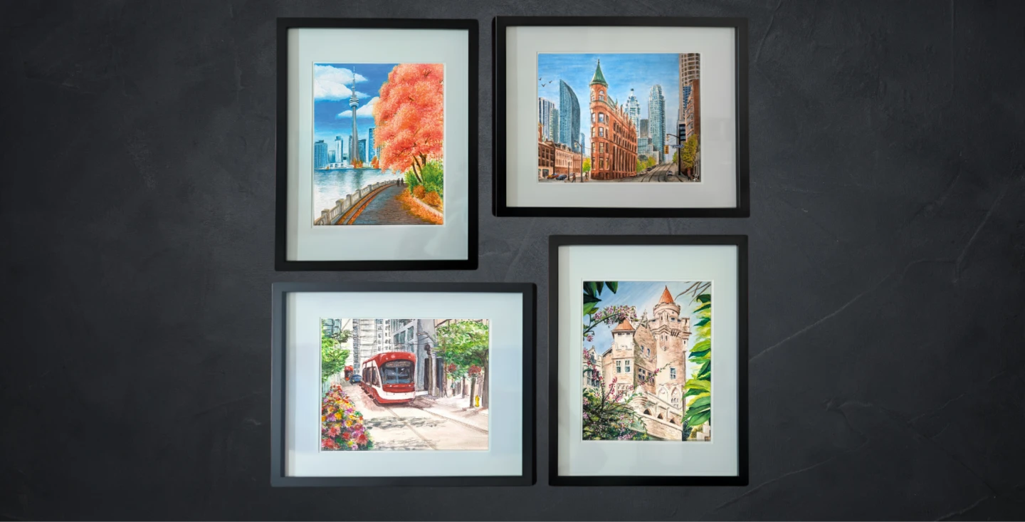 Watercolor Painting | Toronto's Famous Casaloma | Framed 11x14in - photo 3