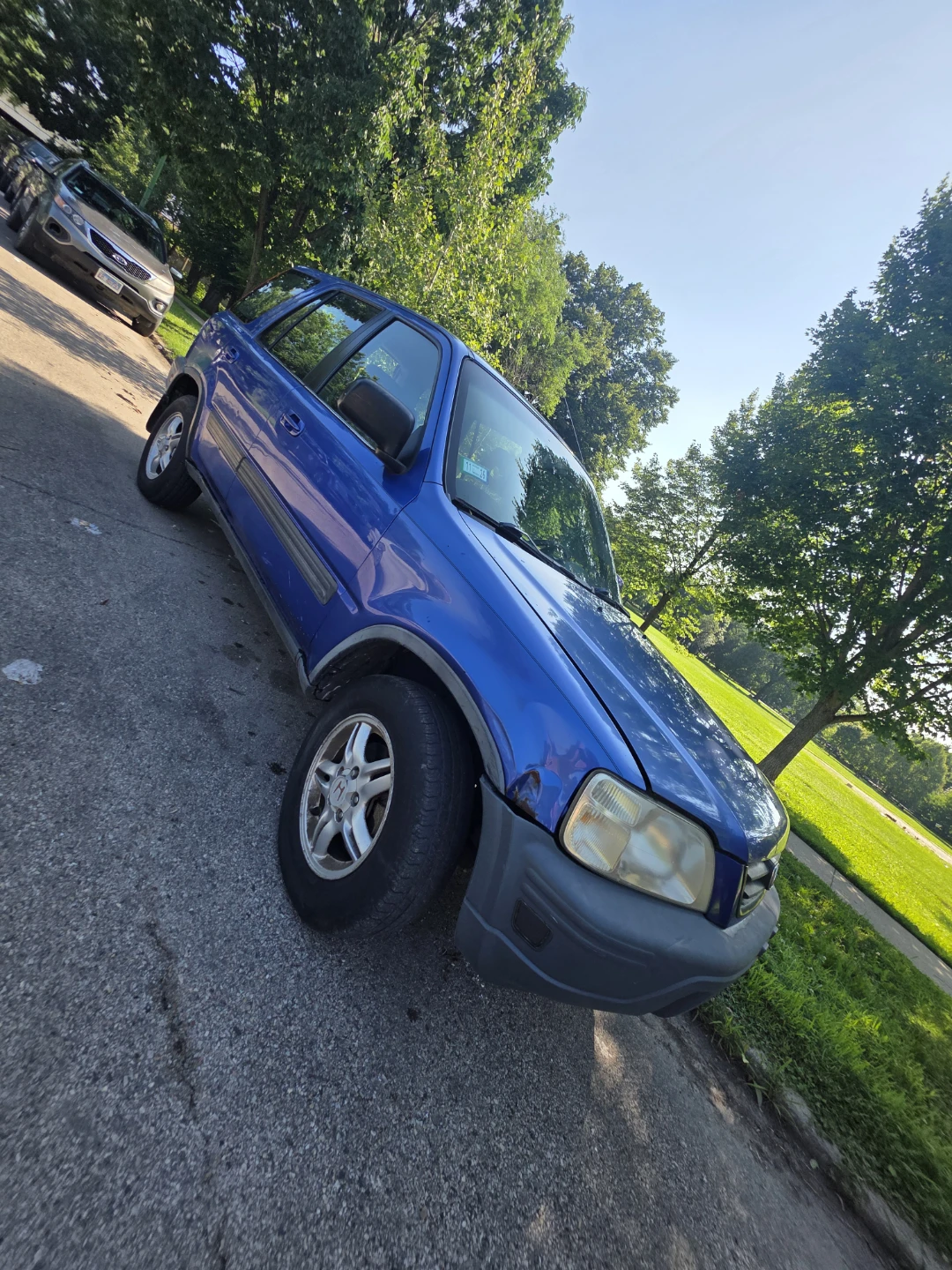 Blue Honda CR-V SUV