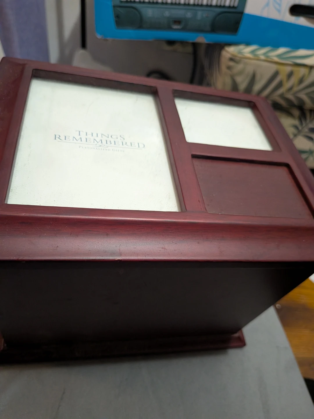 Things Remembered Wooden Memory Box with Photo Frames