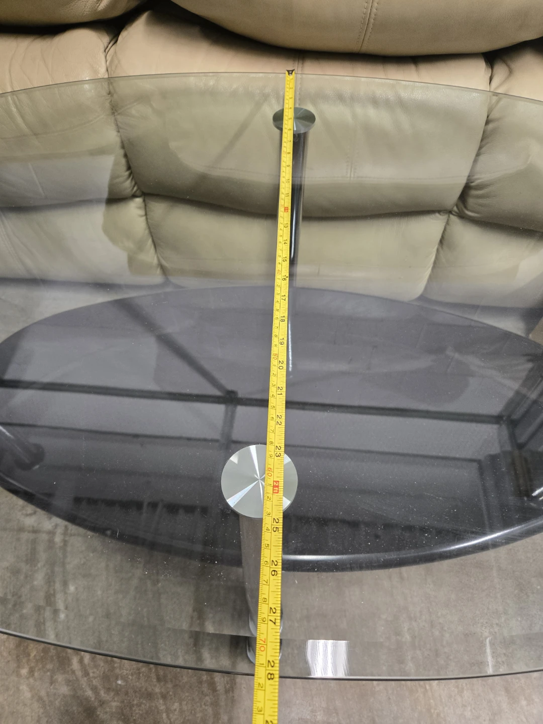 Glass and Chrome Coffee Table Set - photo 4