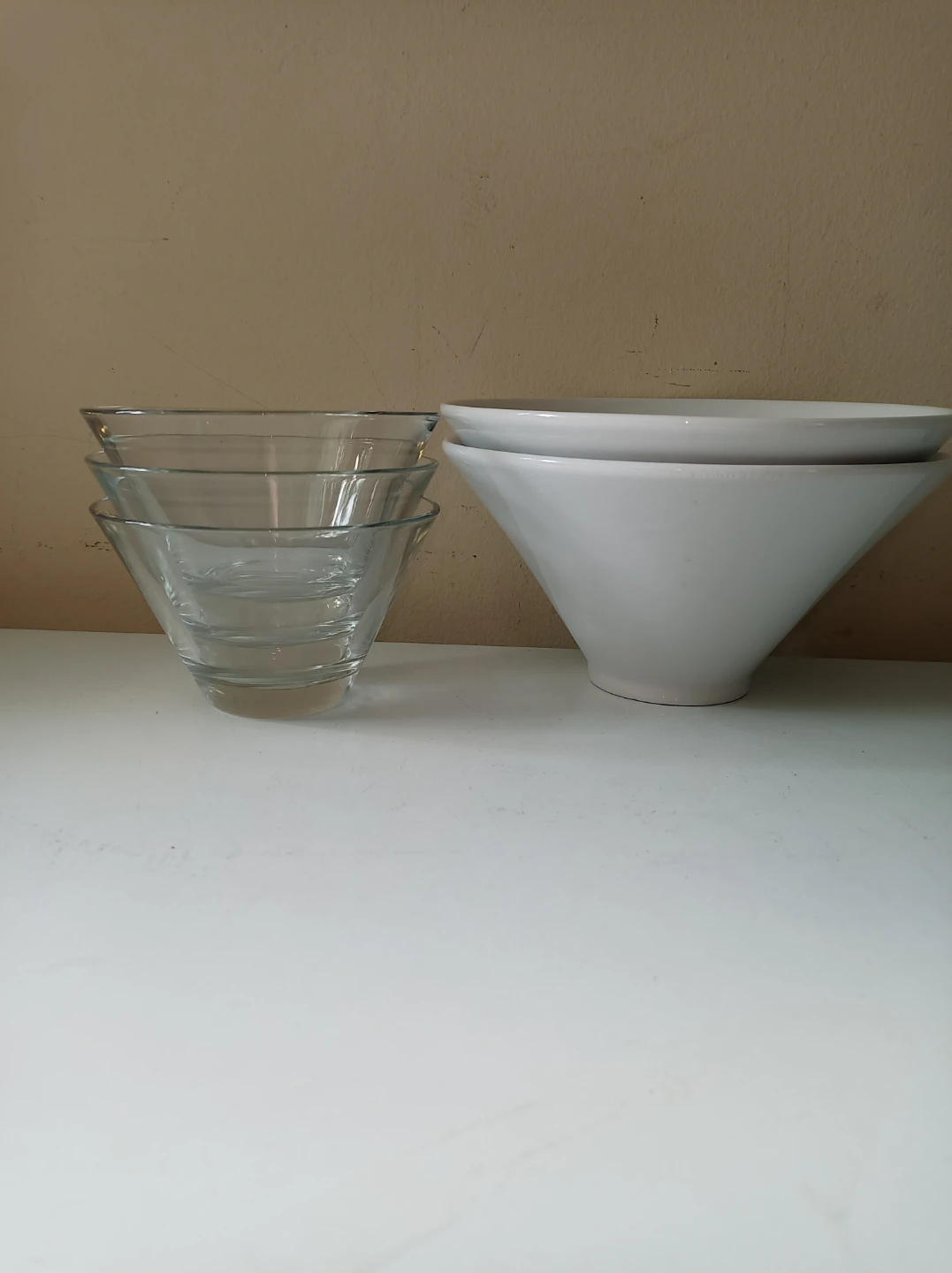 Varick Cafe Porcelain Serving Bowls & Glass Appetizer Bowls Set - photo 2