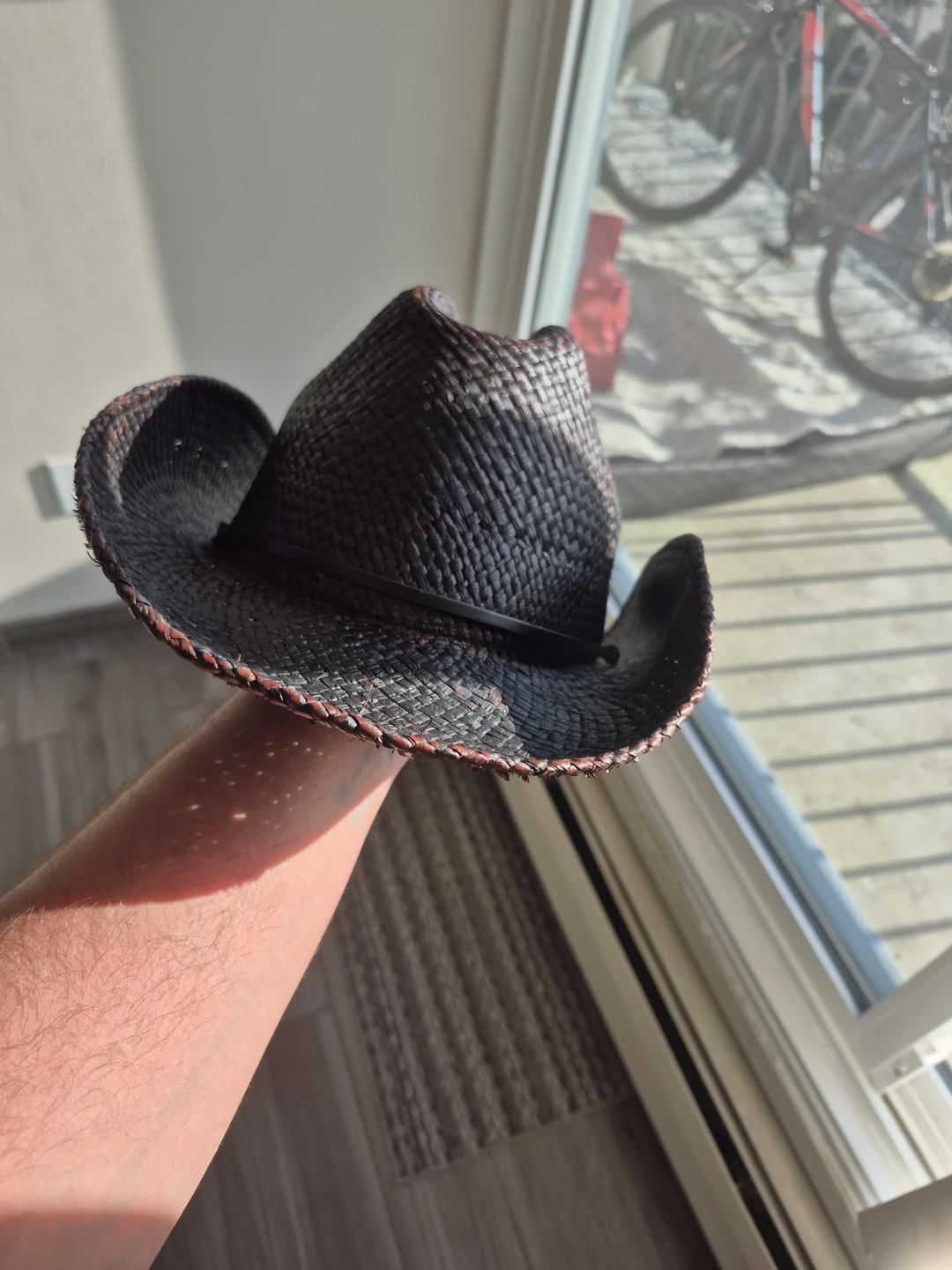 Black Straw Cowboy Hat