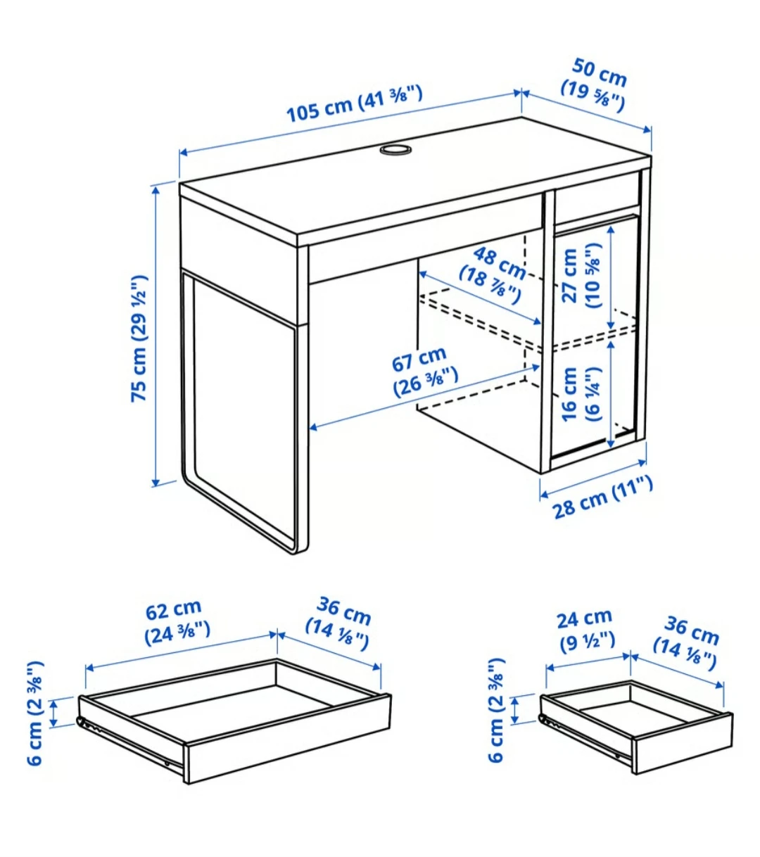 IKEA MICKE Desk - Like New - photo 4