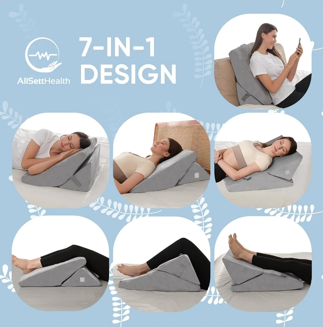 AllSettHealth 7-in-1 Wedge Pillow - photo 5