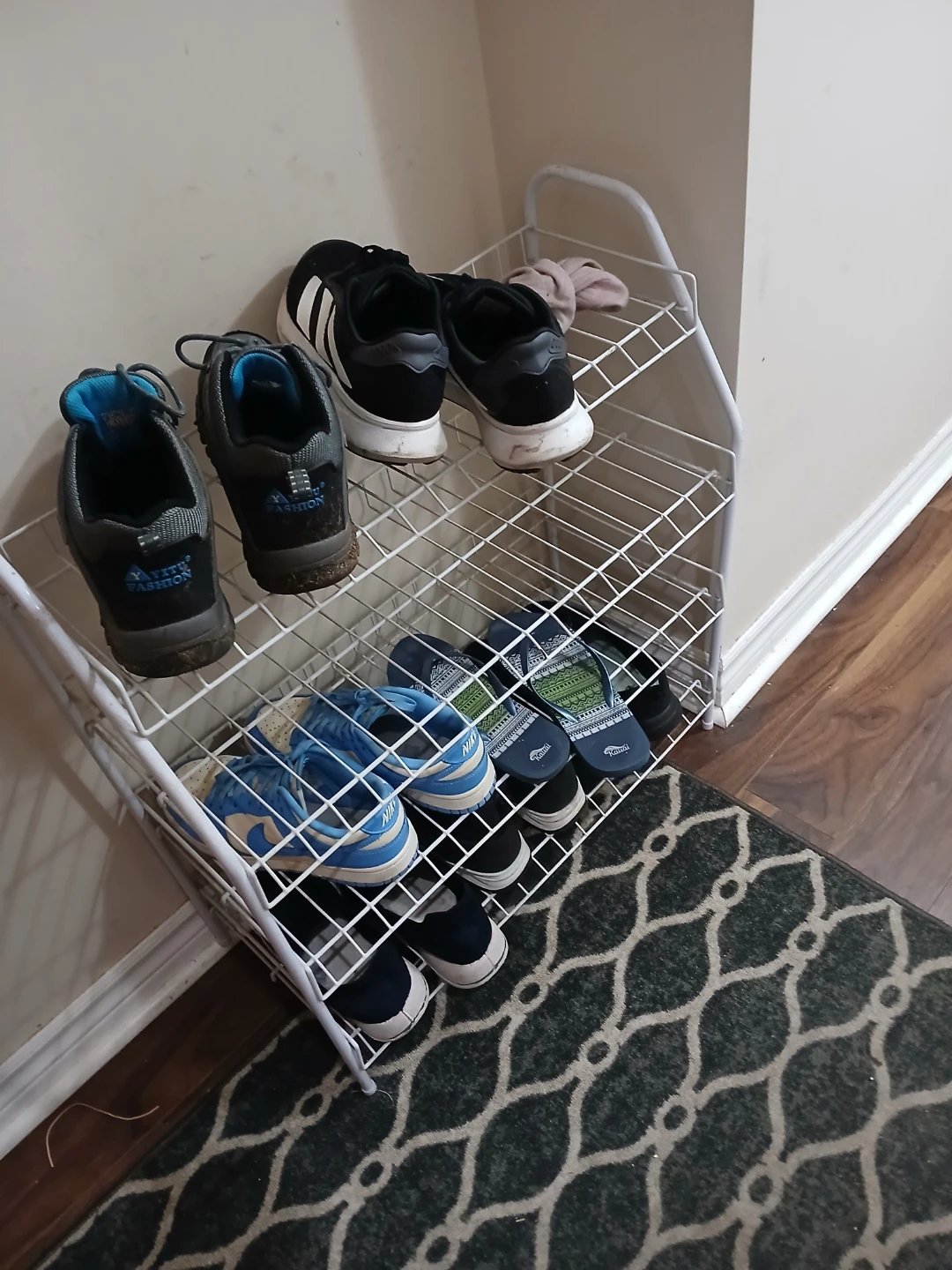 White 3-Tier Shoe Rack