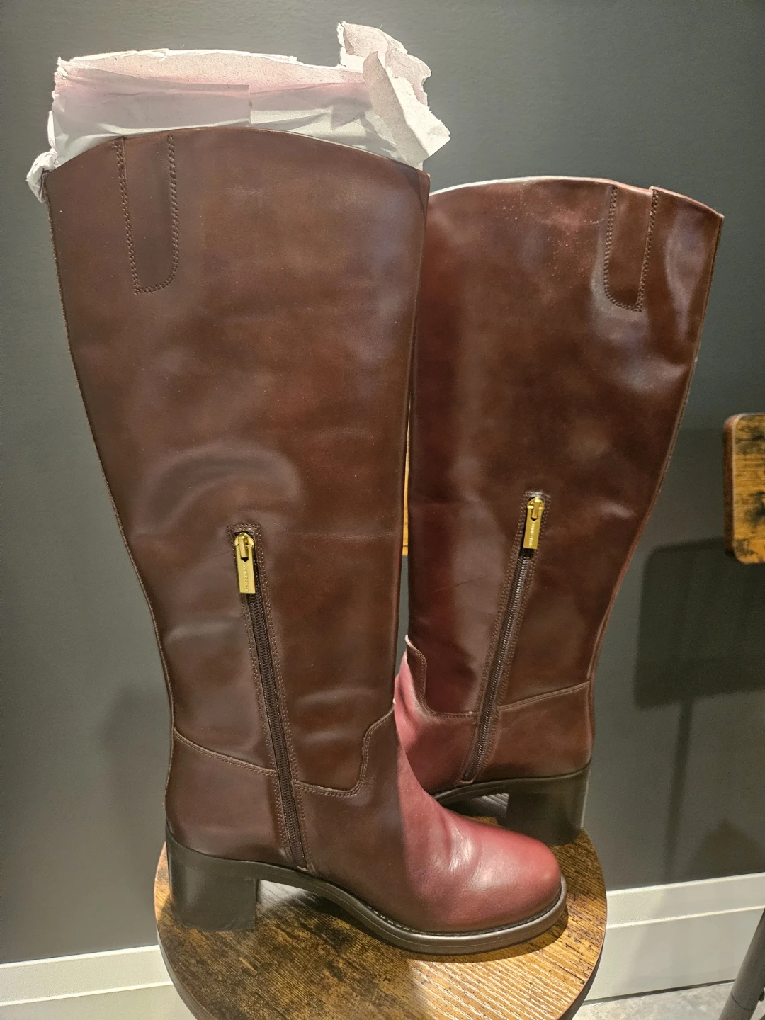 Vince Camuto Amree Knee-High Leather Boots - (Size 8.5M) - NIB