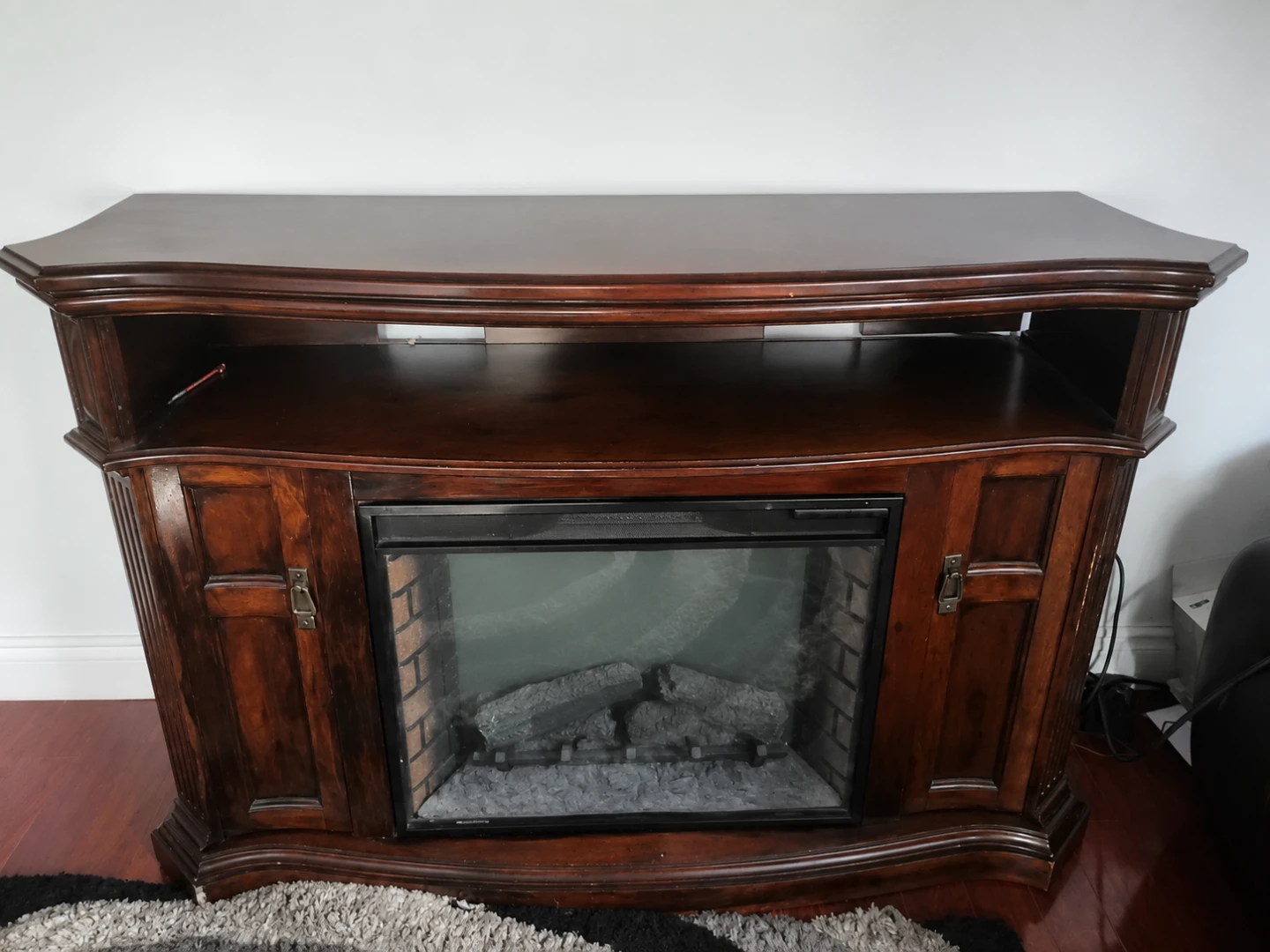 Wooden Electric Fireplace TV Stand