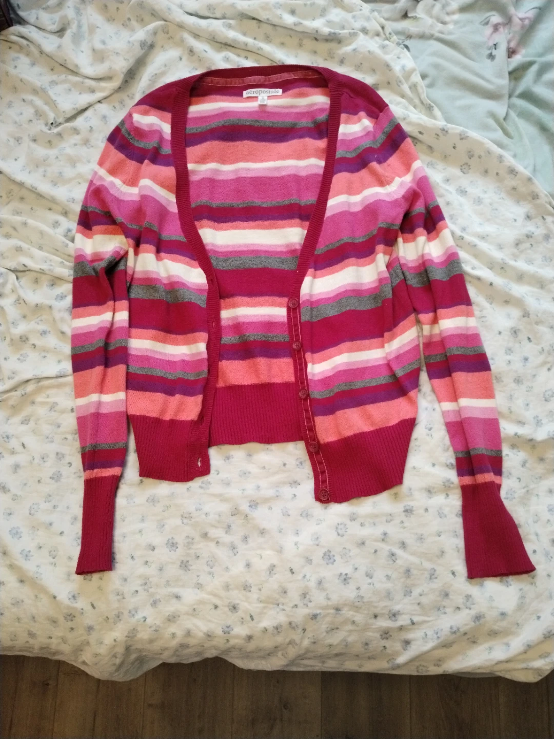 Aeropostale Striped Cardigan